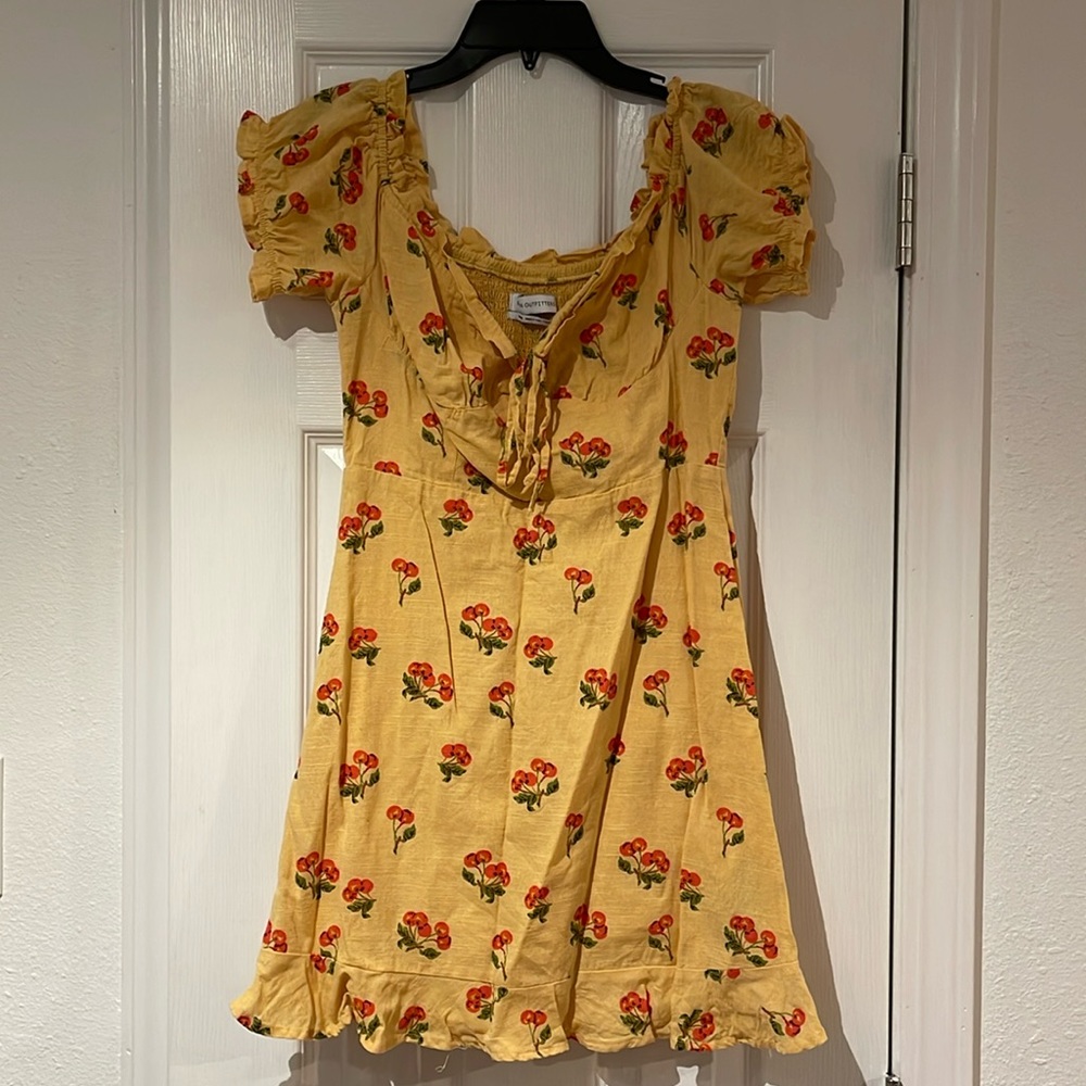 Urban Outfitters Yellow Cherry Dress